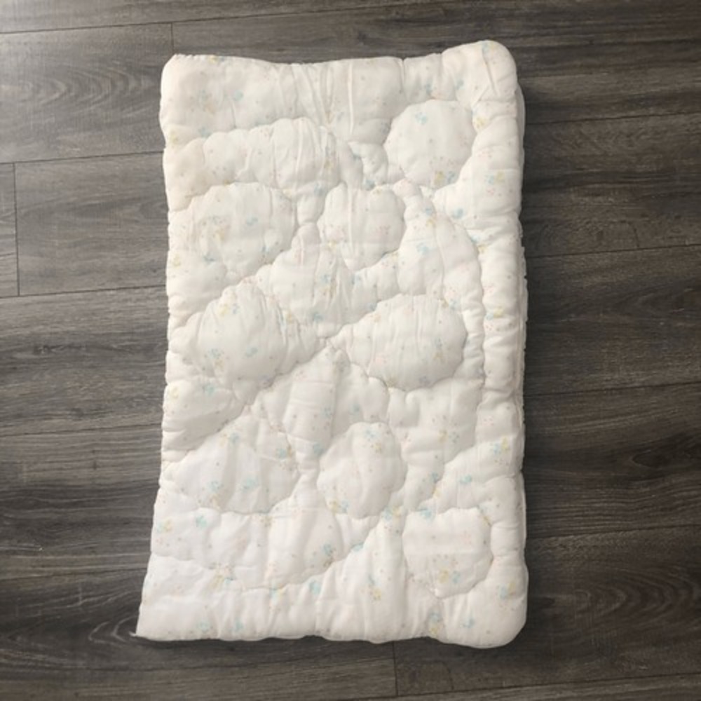 vintage baby blanket white sleeping‎ blanket pastel ducks play mat soft